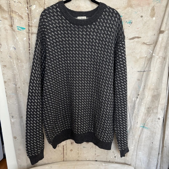 LL Bean Classic Ragg Wool Sweater Crewneck Birdseye - Picture 1 of 3